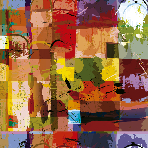 Adesivo Papel de Parede - Pintura de Faces Abstrato